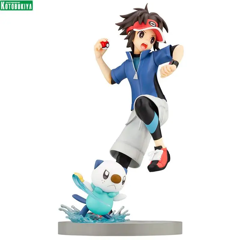 

Original Kotobukiya Artfx J Pokmon Series Nate with Oshawott 1/8 Anime Figure Action Model Collectible Toys Gift