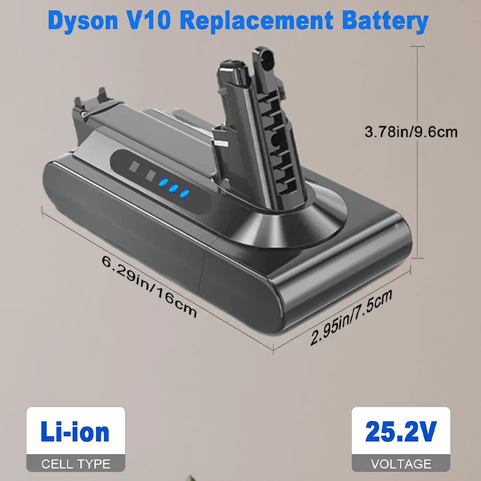 

Беспроводной пылесос Dyson Cyclone V10 Animal V10Motorhead V10Total Clean, 2022 в, 25,2 Вт/ч