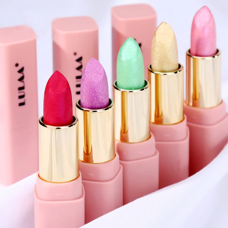 Разноцветная голографическая губная помада с блестками блестящая помады
