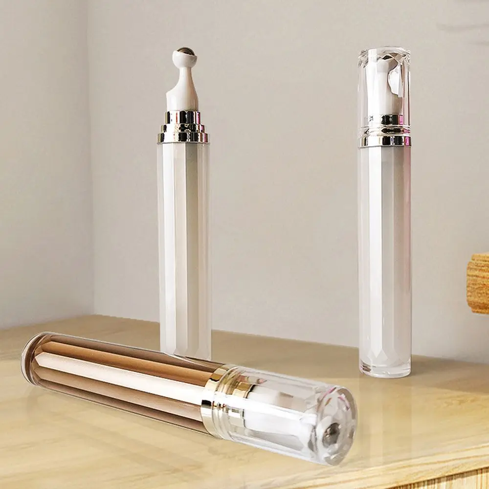 

1 Pack 20ml Stainless Steel Press Roller Essential Oil Massage Bottle Eye Cream Fragrance Refillable Empty Bottle Container