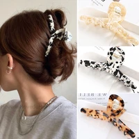 korean acetate cross hair claw clip crab barrette for women girls leopard hair clips fashion headwear hair accessories gifts
