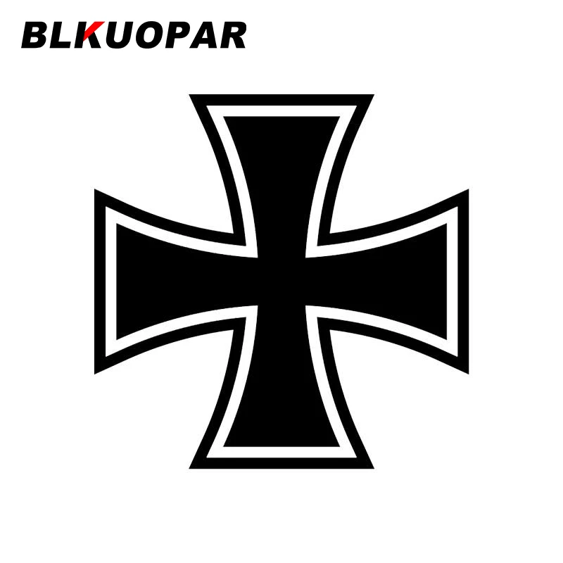 

Наклейки для автомобиля с железным крестом BLKUOPAR, солнцезащитные наклейки с защитой от царапин, водонепроницаемые высекальные аксессуары для холодильника и автомобиля