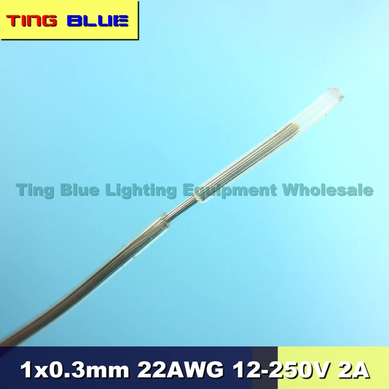 

(100m)1x0.3mm 22AWG electronic wire lamp electrical wire LED wire copper core wire BV wire resistance 125 degrees 12-250V 2A