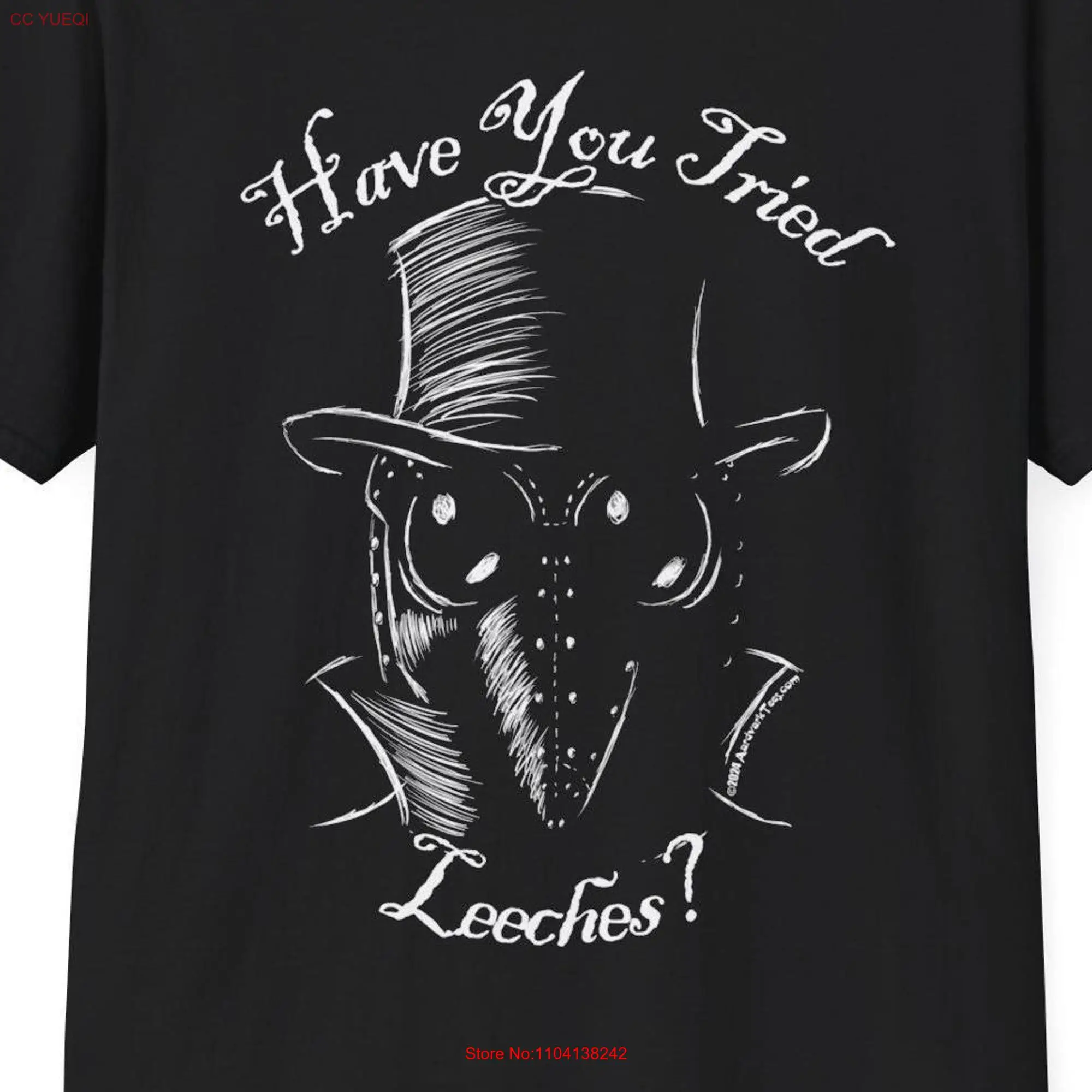 Чумного доктора вы попробовали футболку с длинными или короткими рукавами