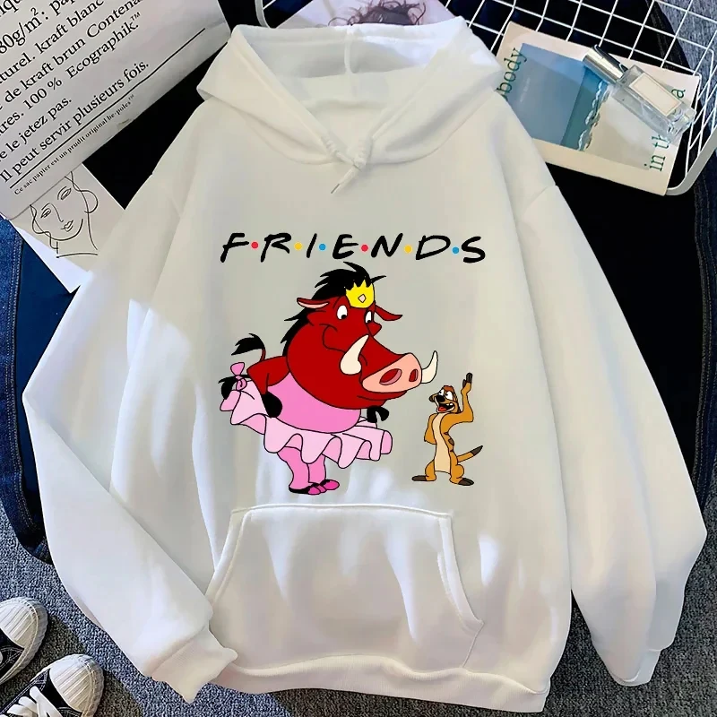Толстовки с капюшоном The Lion King Timon & Pumbaa, модный пуловер Kawaii с героями мультфильмов, женская одежда, весенние теплые женские толстовки с капюшоном (art.: 3920d1965c3bb) - 3920d1965c3bb