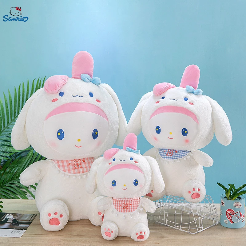 

30/50/65 Oversized Sanrio My Melody Transform Into Throw Pillow Plush Stuffed Kawaii Doll Plush Toy Kuromi Hello Kitty Plush Gif