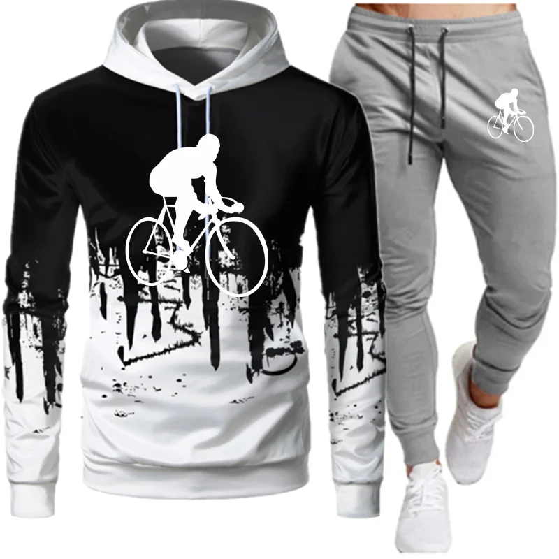 

2022 Sportswear Men's Suit Spring Hoodie Pants 2 Piece Running Hoodie Men's Branded Sweater Sports Jogging Sweatpants Suit Men