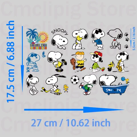 Термонаклейки Snoopy для одежды MINISO