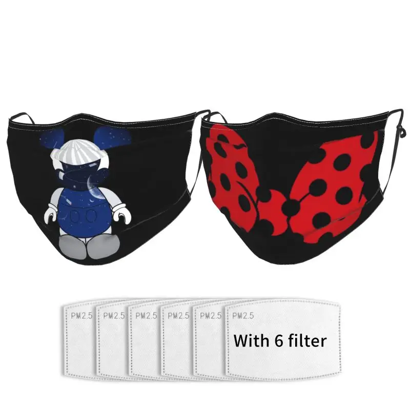 

Disney Cartoon Printing Adult Mask Outdoor Sports Protection Sunscreen Dust Masks Washable Adjustable Suitable Men Women 2PCS