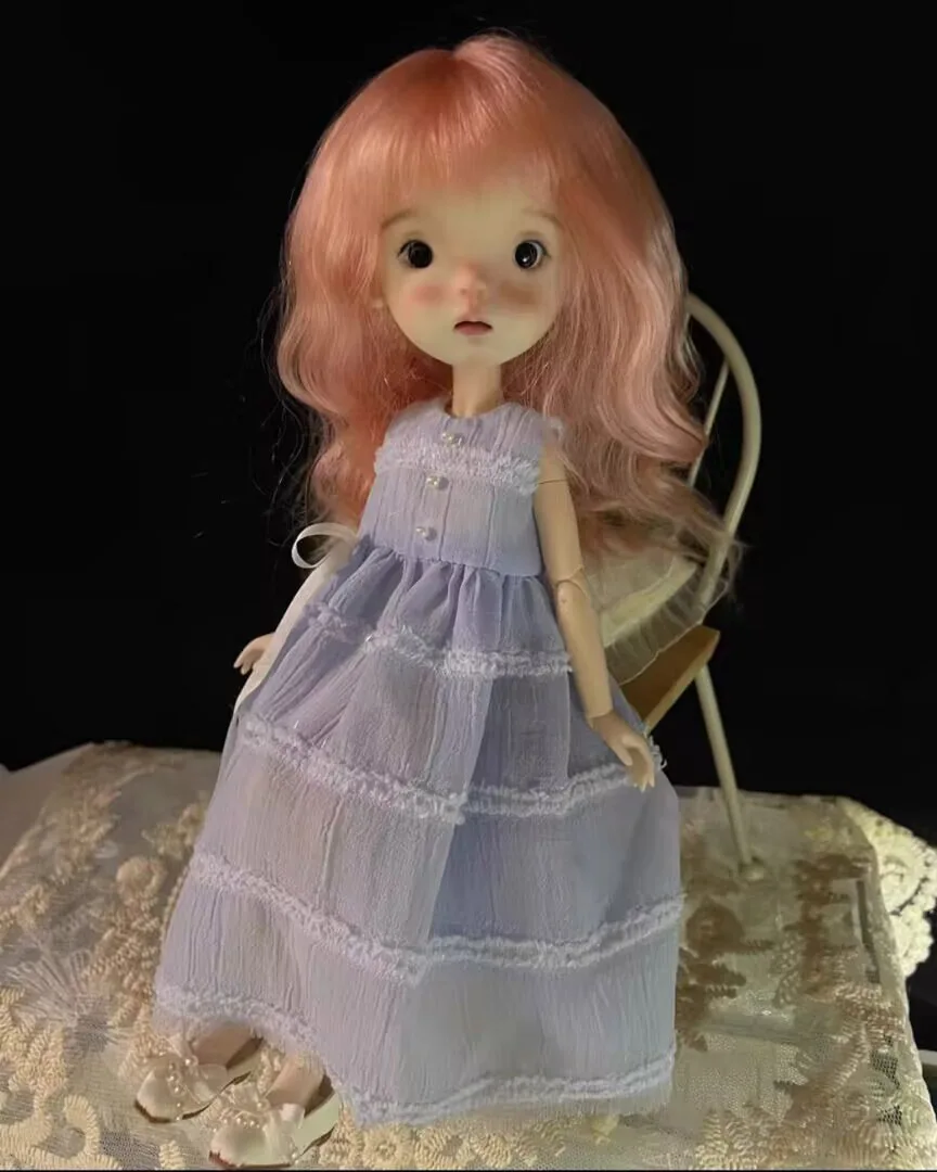 2 шт. винтажное платье Landoudou/Blythe/обруч для волос 1/6 30 см (подходит azone Pullip Ob22/24/26 Licca)