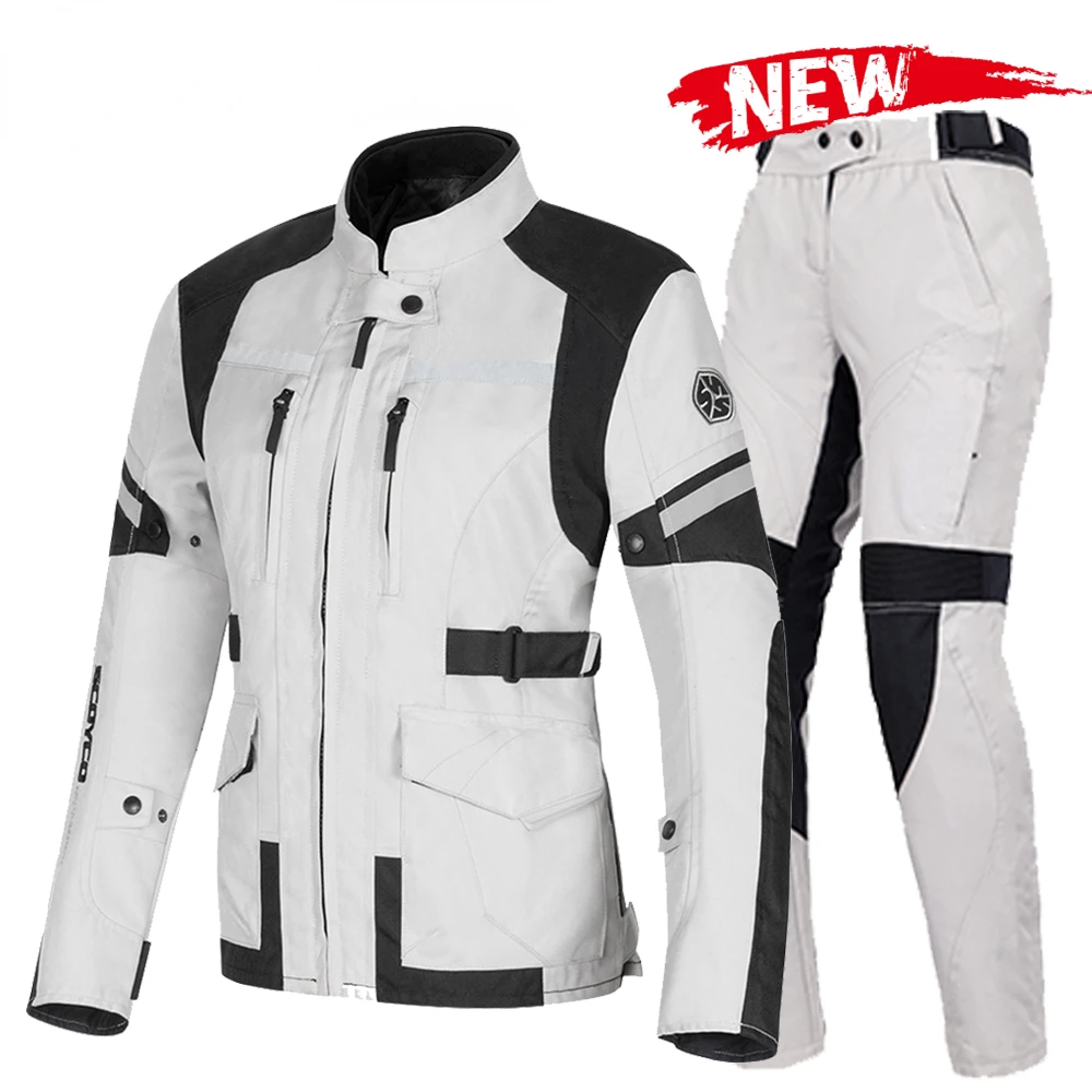 

SCOYCO Motorcycle Jacket Men Women Jaqueta Motocross Jacket+Ptans Moto Jacket Waterproof With Removeable Linner NEW For 4 Season