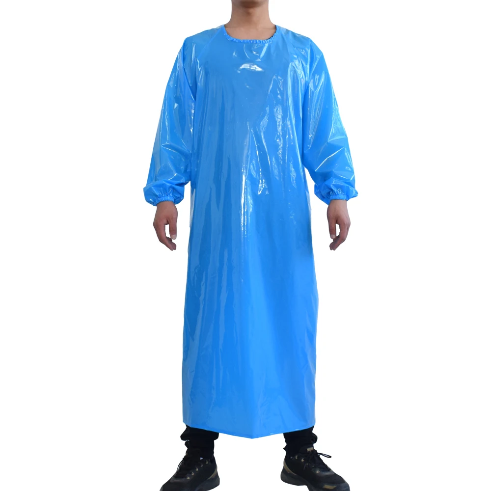 

TPU Waterproof Anti-Oil Working Long Apron Bondage Kill Fish Sarong Ice House Cold Storage Clothes Long Sleeve Pinafore