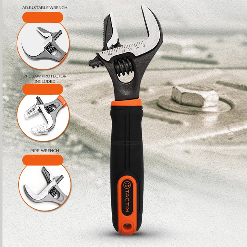 

Bathroom Wrench Hand Tool Universal Wrench Adjustable Glasses Ratchet Wrench Spanner for Bathroom Water Pipe Car Repairing Tools