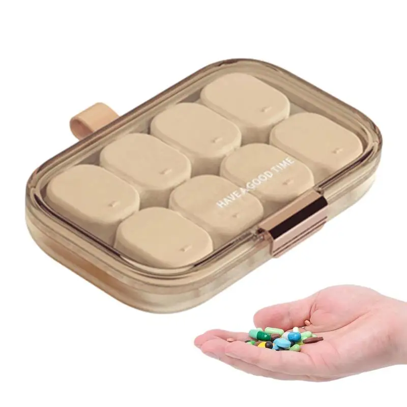 

Дорожный органайзер для таблеток, прочная герметичная таблетка, с 7 независимыми чехлами, портативный маленький диспенсер для таблеток с си...