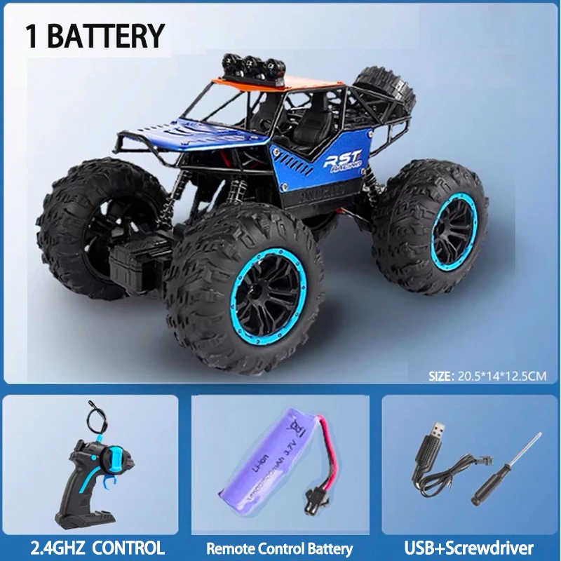 

Tiktok alloy remote control car cross-country climbing rechargeable children's toy car stunt electric remote control toy
