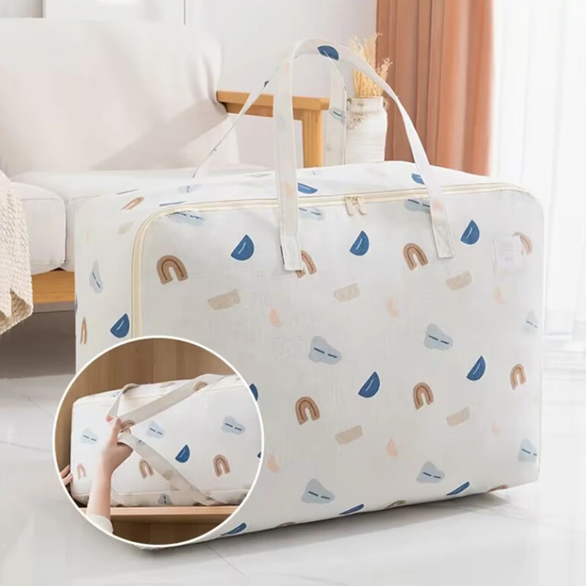 

Большая сумка для хранения одежды, подушки, одеяла, портативная дорожная сумка для хранения одежды, экономия места