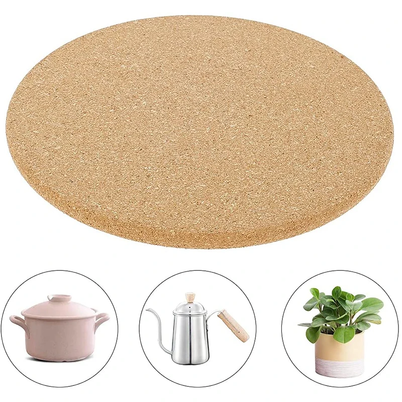 

1pcs Handy Round Shape Plain Natural Cork Coasters Wine Drink Coffee Tea Cup Mats Table Pad For Home Office Kitchen
