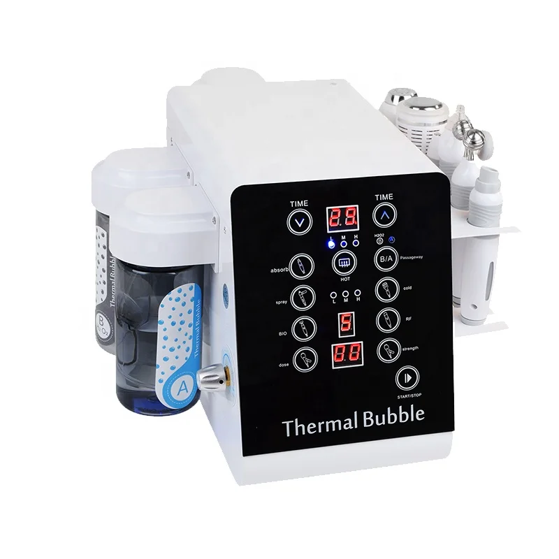 

6in 1 портативная косметическая машина для ухода за кислородом за кожей, водное оборудование для спа-пилинга с эффектом Аква и дермабразии