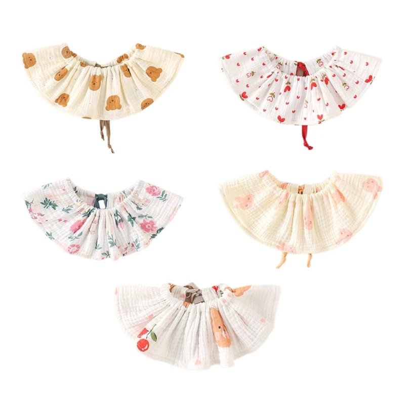 

N80C Baby Burp Cloth Floral Drooling Bib Round Nursing Bib 360 Degree Rotating Bib High Absorbent Neck Scarf Infant Essential