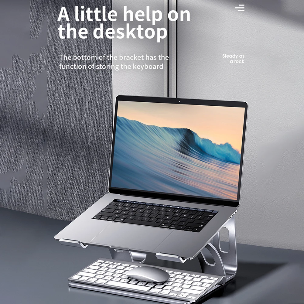

Эргономичный охлаждающий кронштейн для ноутбука из алюминиевого сплава, портативный держатель для ноутбука, нескользящий Съемный держате...