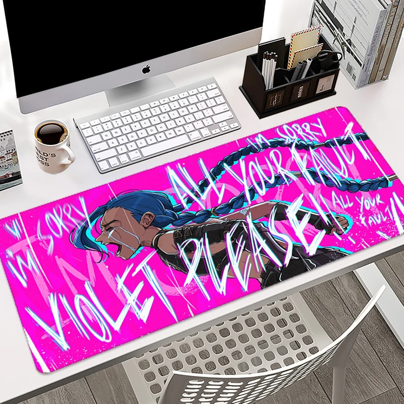 

Anime Arcane Jinx Large Mouse Pad Computer Mousepad Tapis De Souris for Gamer Office PC Gamer Desk Mat Pads Mause Pad Carpet
