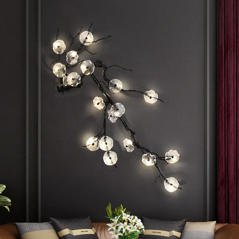 

FQ Light Luxury Elegant Crystal Hallway Stairs Bedroom Bedside Wall Lamp