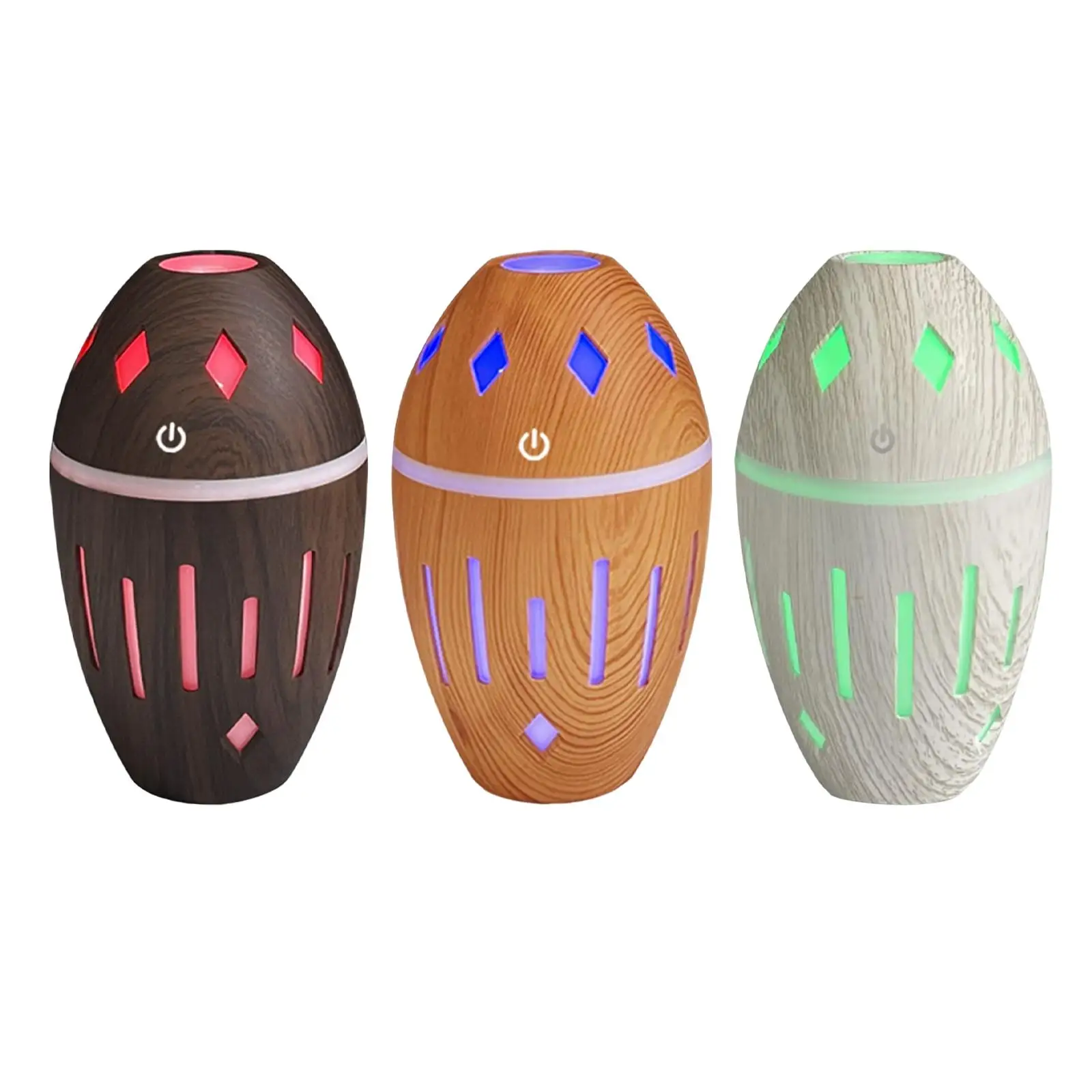 

Cool Mist Humidifier Night Light Personal Wood Grain 300ml Air Humidifier Diffuser for Indoor Dorm Car Office Bedroom
