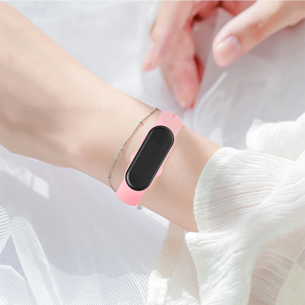 Ремешок для часов Xiaomi Mi Band 7 6 5 4 3, силиконовый браслет для Mi Band 3 4 band5 band6, аксессуары для умных часов (art.: 3920c2ad2b2cc) - 3920c2ad2b2cc