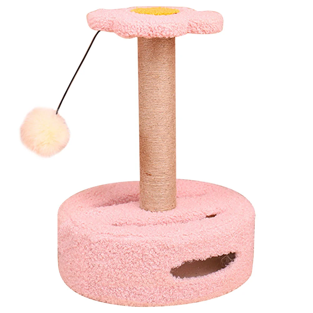 

Cat Scratching Post Tall Single Post Cat Activity Scratcher Plaything for Indoor
