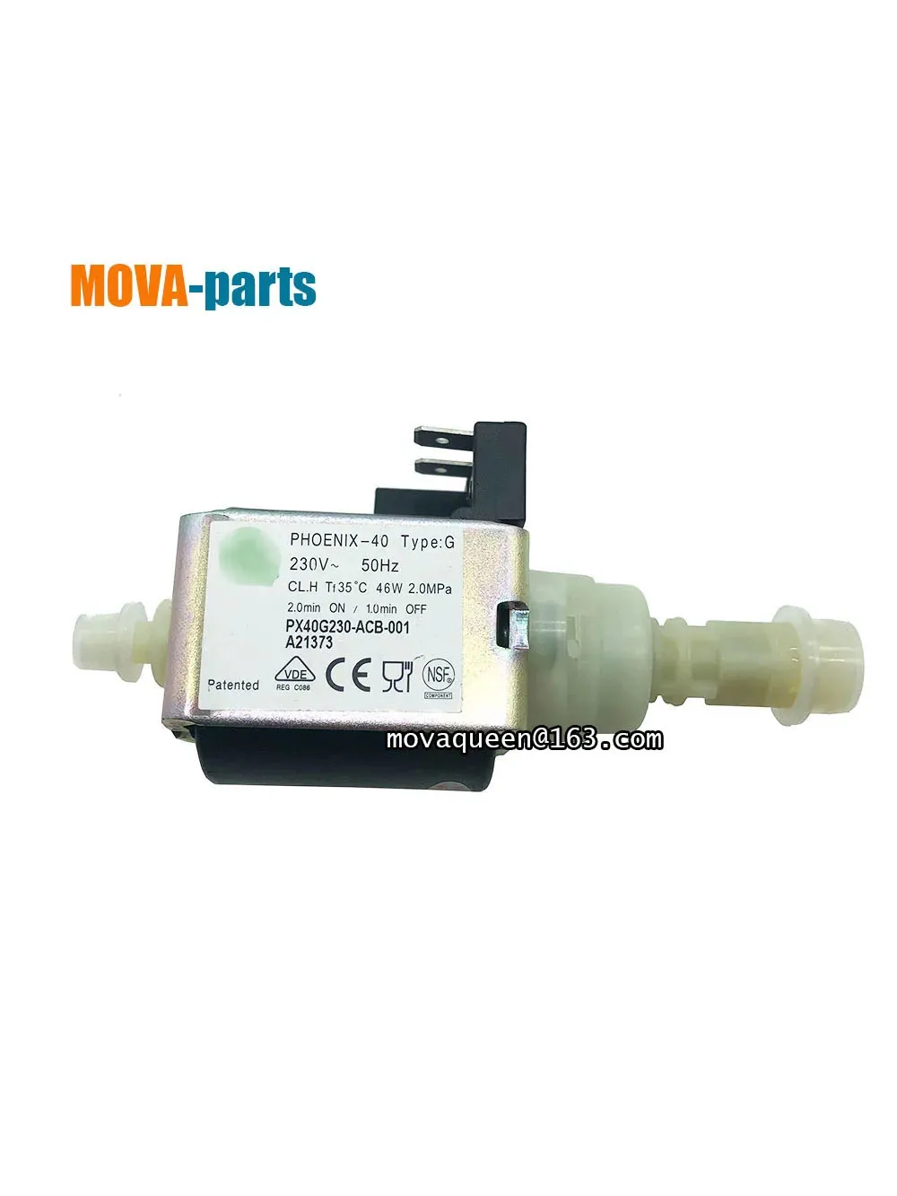 

Запасные части для эспрессо PHOENIX-40 P X 40g TYPE-G AC230V 2,0 МПа, водяной насос с усилителем, соленоидный насос