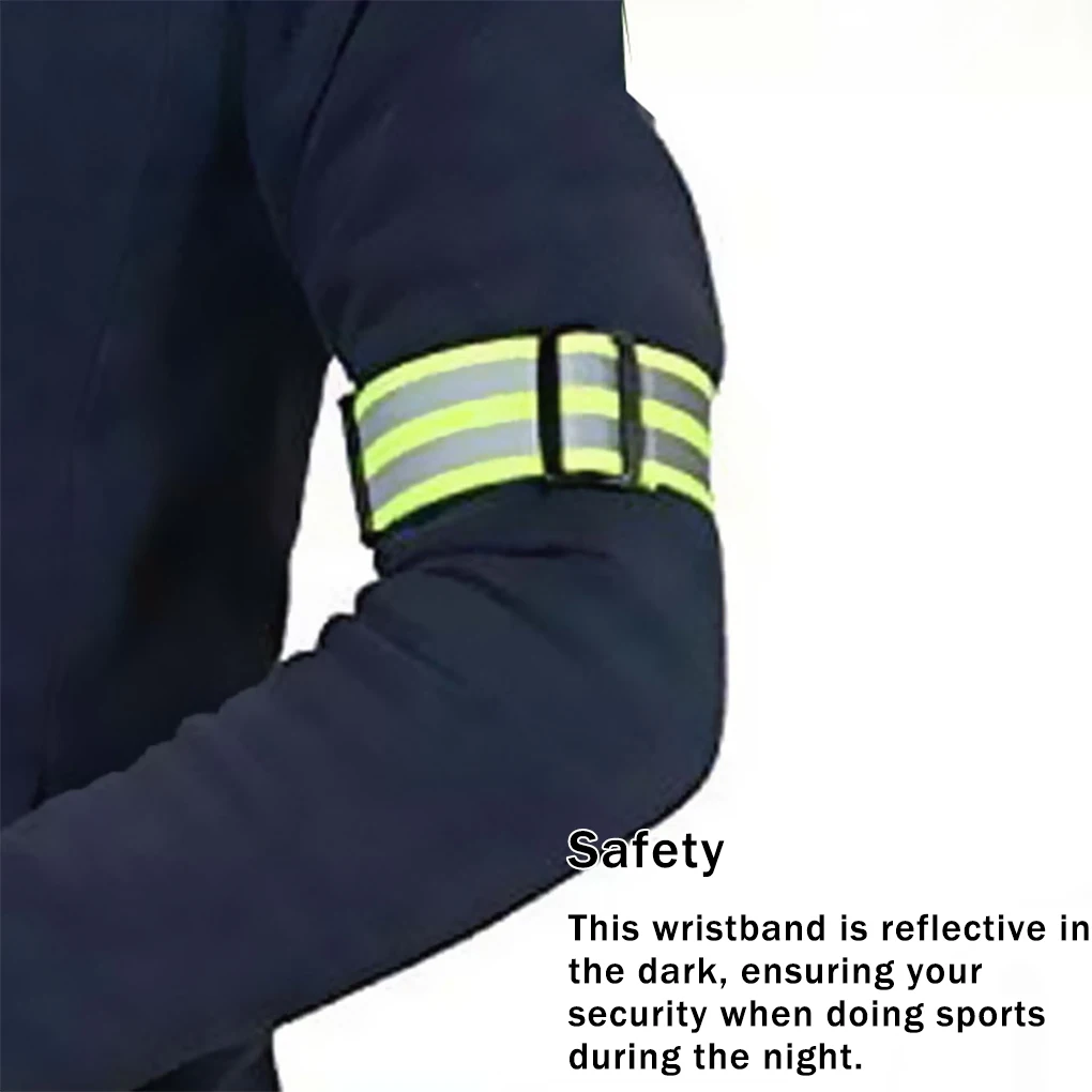 

2 Pieces Reflective Wristband Wrist Band Reflector Portable Arm Strap