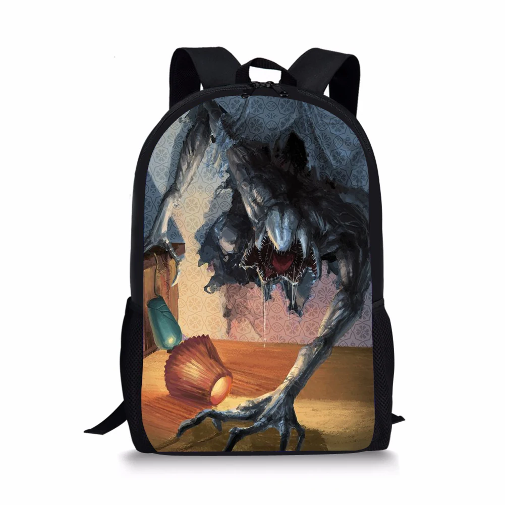 Stranger Things Monster Print Backpack Portable Casual Outdoor Travel Children's Knapsack Durable Large Capacity School Bags