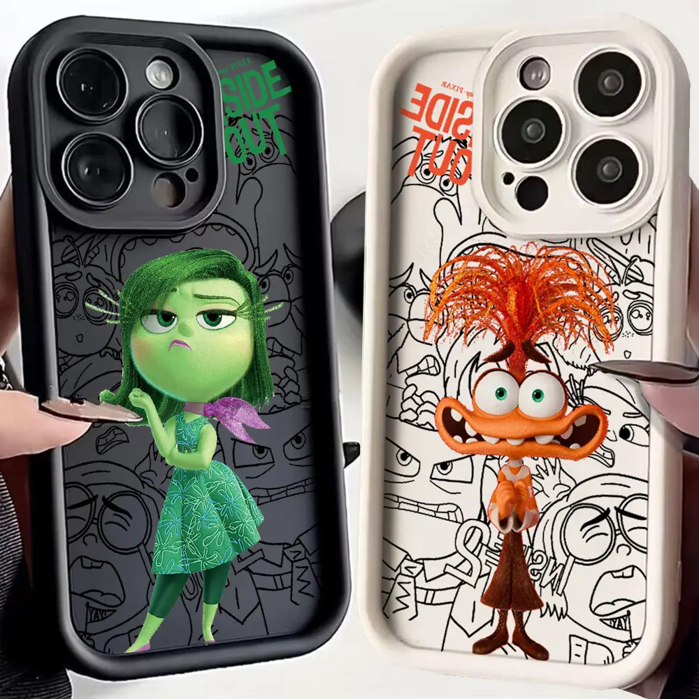 Милый чехол для телефона Inside Out 2 Xiaomi Redmi Note 9 9S 10 10C 11 12 12C 13 13C 14C A3 K30 K40 K50 Pro Plus 4G 5G Cover