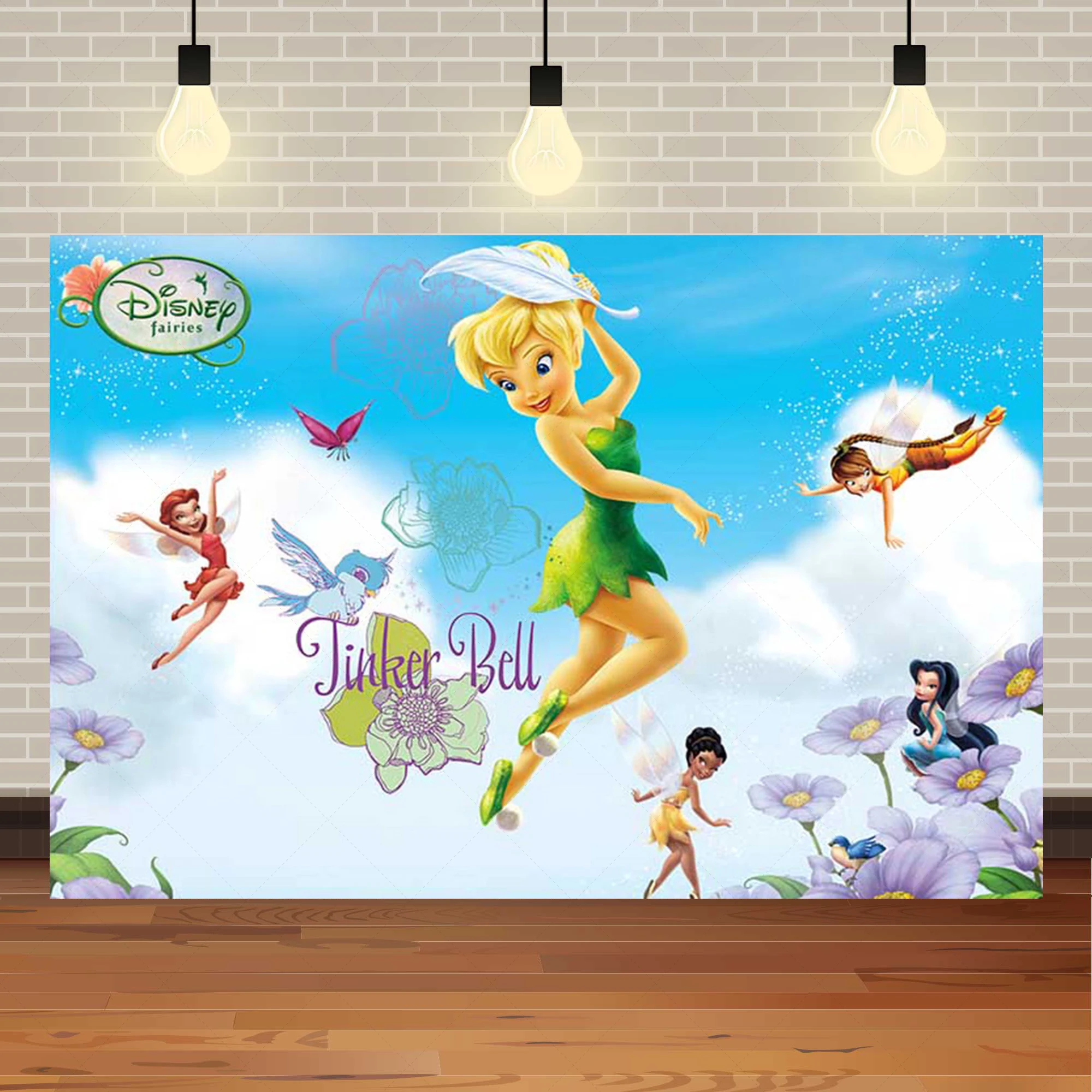 Фон для студийной фотосъемки с изображением Тинкера колокольчика Феи девушки на