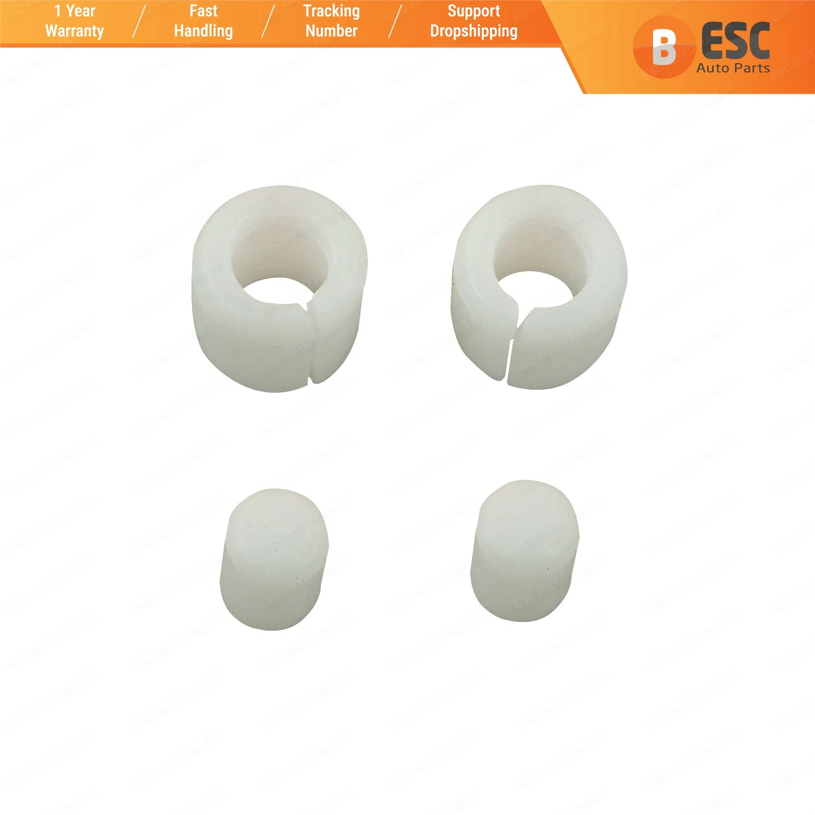 

ESC EWR5117 2 Sets Rear Window Regulator Glass Peg & Dowel Spacer Retaining Pin Clips:22687062 for Ford Lincoln VW Jaguar