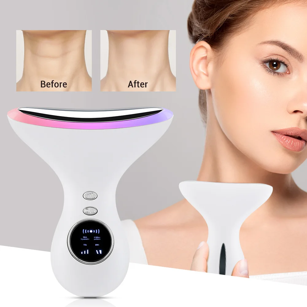 

Neck Beauty Instrument With Base, Constant Temperature Hot Compress To Remove Neck Wrinkles Lift And Tender Skin
