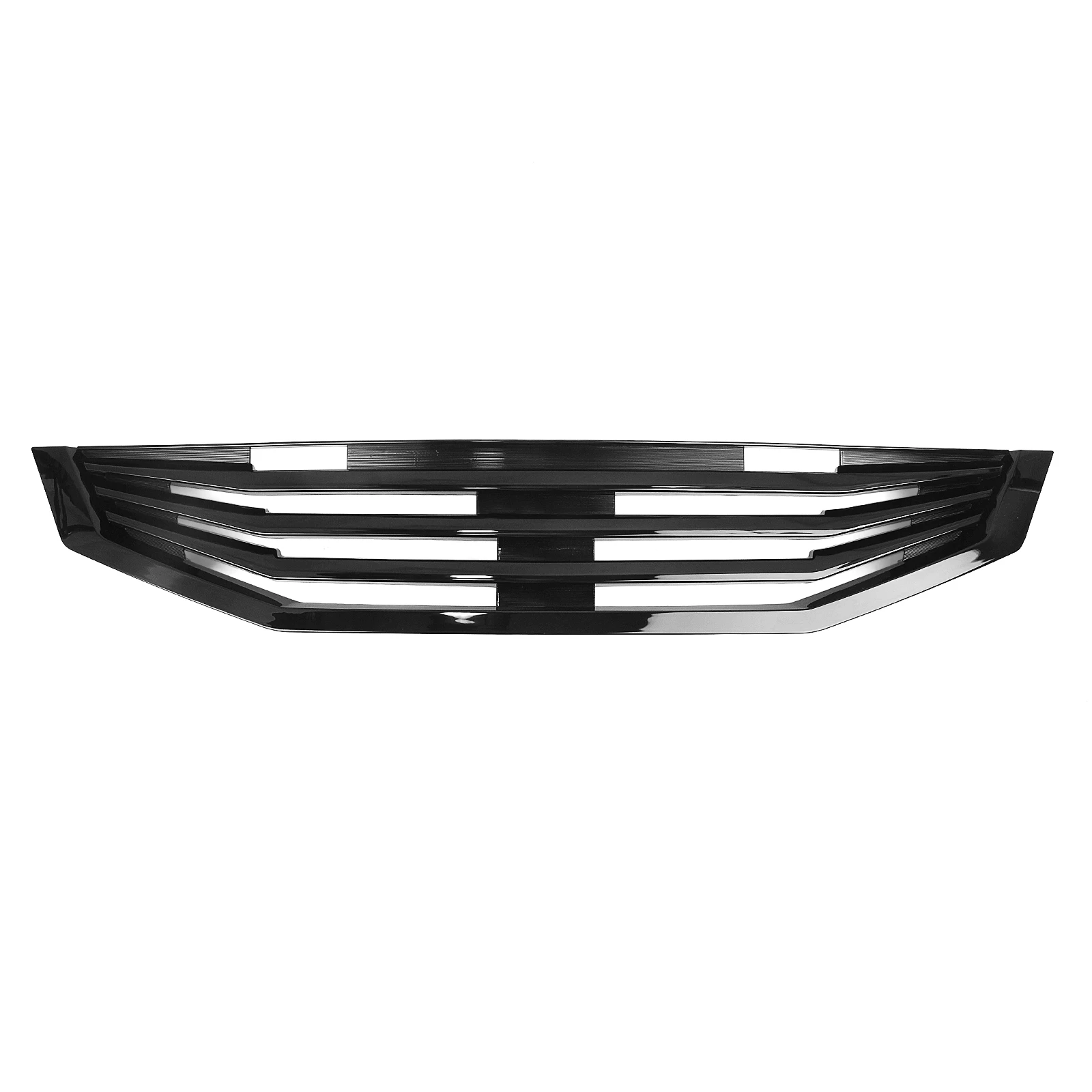 

Передняя решетка, гоночная решетка для Honda Accord Coupe, 2-дверная, 2008-2010, глянцевый черный/углеродное волокно, верхний бампер автомобиля, сетка на капоте