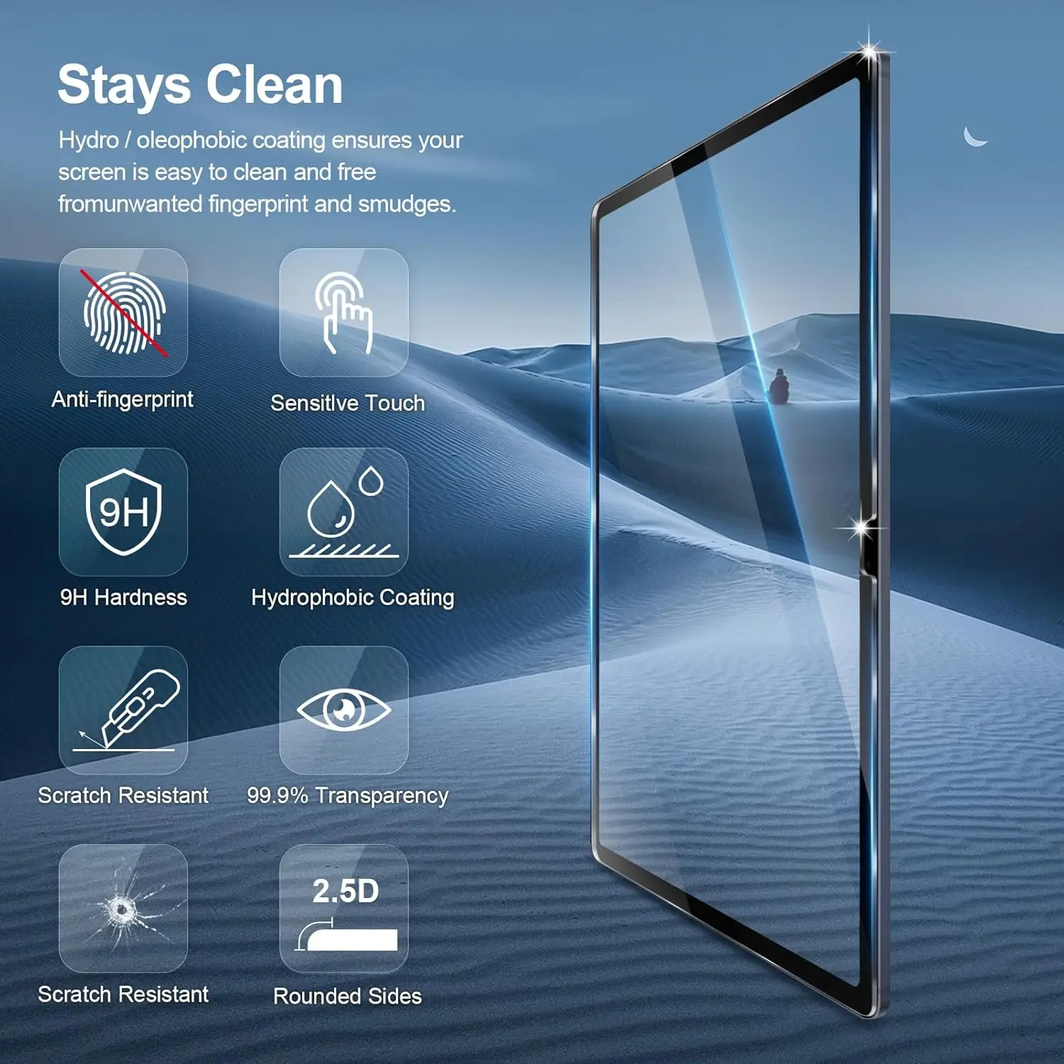 Фото Защитная пленка из закаленного стекла для Samsung Galaxy Tab S11 S10 S9 S8 S7 FE S6 Lite A11+ A9+ Plus A8 A7 8.7 12.4 11 дюймов, 2 шт. №2