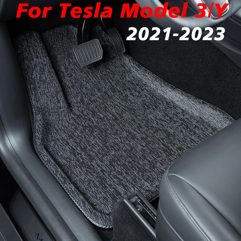 

Floor Mats Black Pad For Tesla Model 3 Y 2021-2023 Custom Waterproof Mat Non-Slip Floor Liners Surrounded Floor Mats