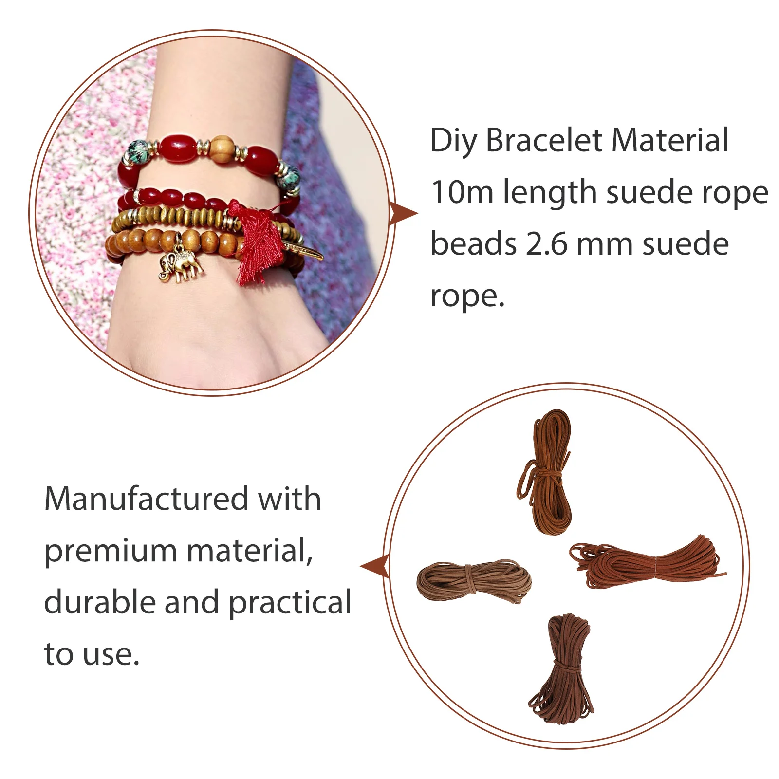 4 шт. замшевый браслет из синели сделай сам шнур бисер ювелирные изделия тканые