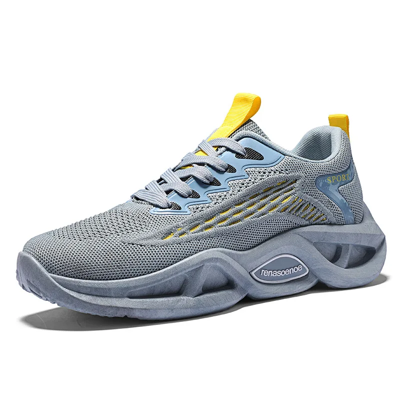 

2022 Mesh Men Shoes Breathable Mens Sneakers Trendy Lace-Up Lightweight Black Walking Big Size Man Tenis Shoe Zapatillas Hombre