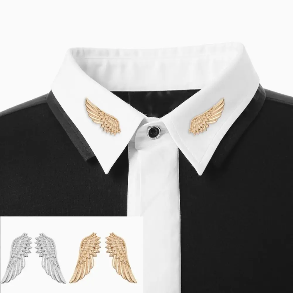 

Punk Alloy Wings Brooch Collar Needle Unisex Badge Collar Needle Backpack Decoration Party Jewelry Gift