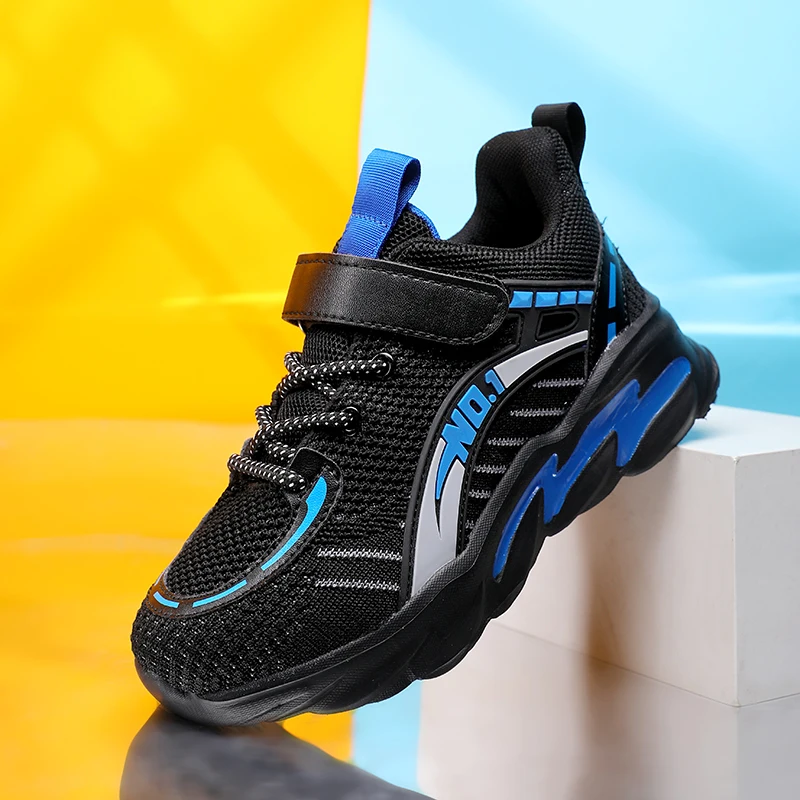 

2022 New Kids Walking Sneakers Boy Brand Children Fashion Shoes Breathable Teenager Shoe for Boy Soft Sole Boy Sport Shoes