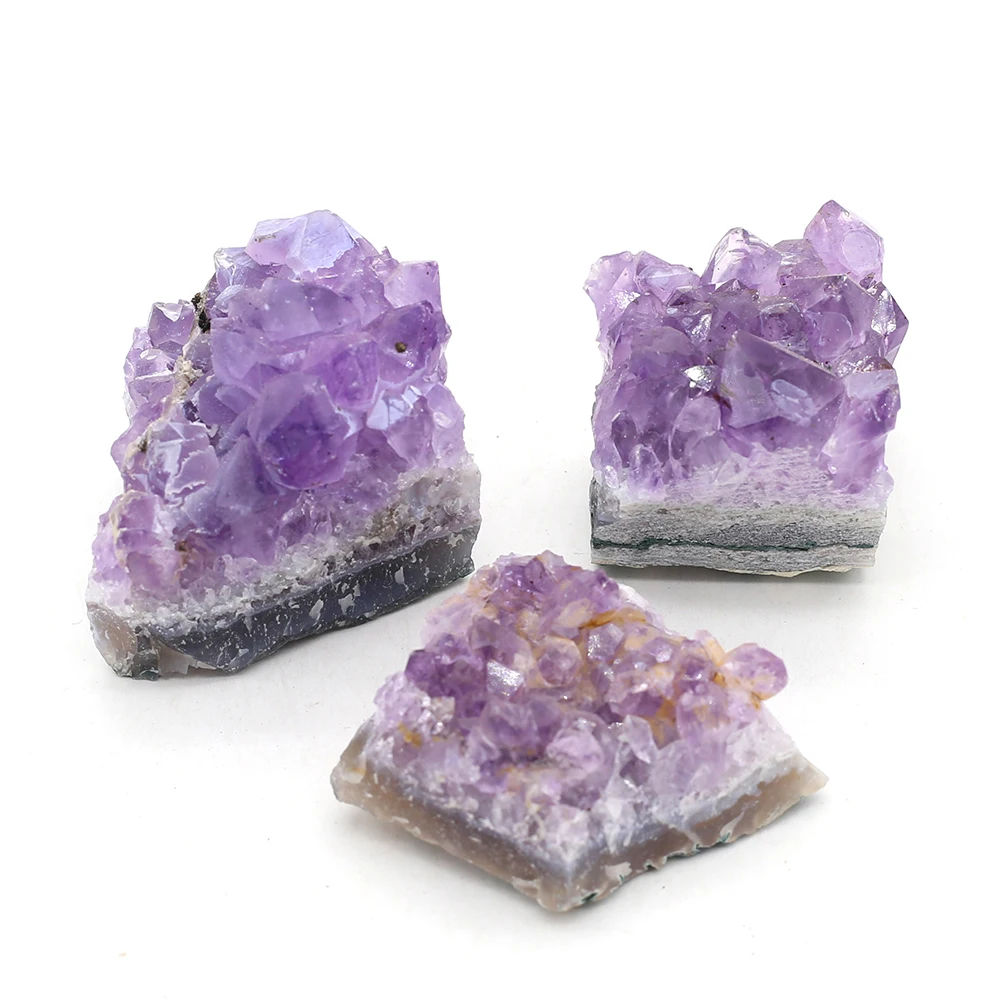

1PC Natural Raw Amethyst Quartz Purple Crystal Cluster Healing Stone Specimen Home Decor Crafts Decoration Ornament Ore Mineral