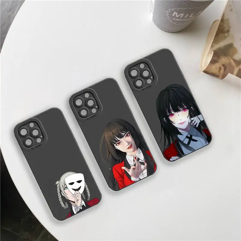 

Anime Kakegurui Jabami Yumeko Phone Case For iPhone 13 12 11 Pro MAX Mini X XS XR 7 8 Plus Camera Lens Liquid Silicone