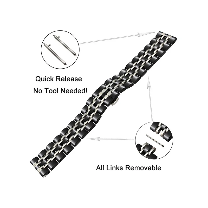 For Amazfit Pop Pro BIP Lite S U ZEPP E GTS 3  2 Mini 2e GTR 42mm Metal Strap Stainless Steel Replacement Watchband Accessories