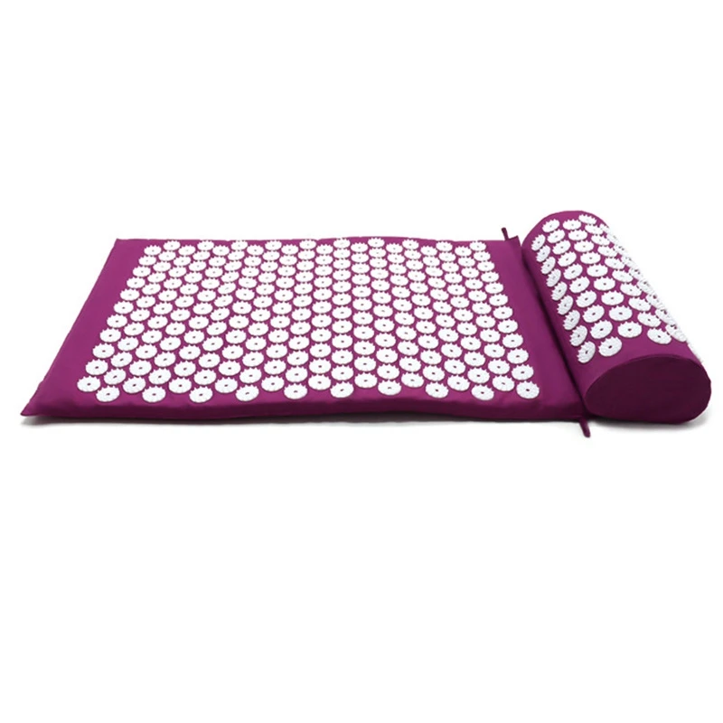 

Massager Cushion Lotus Acupressure Yoga Mat Relieve Back Body Pain Spike Head Neck Foot Needle Mat With Pillow