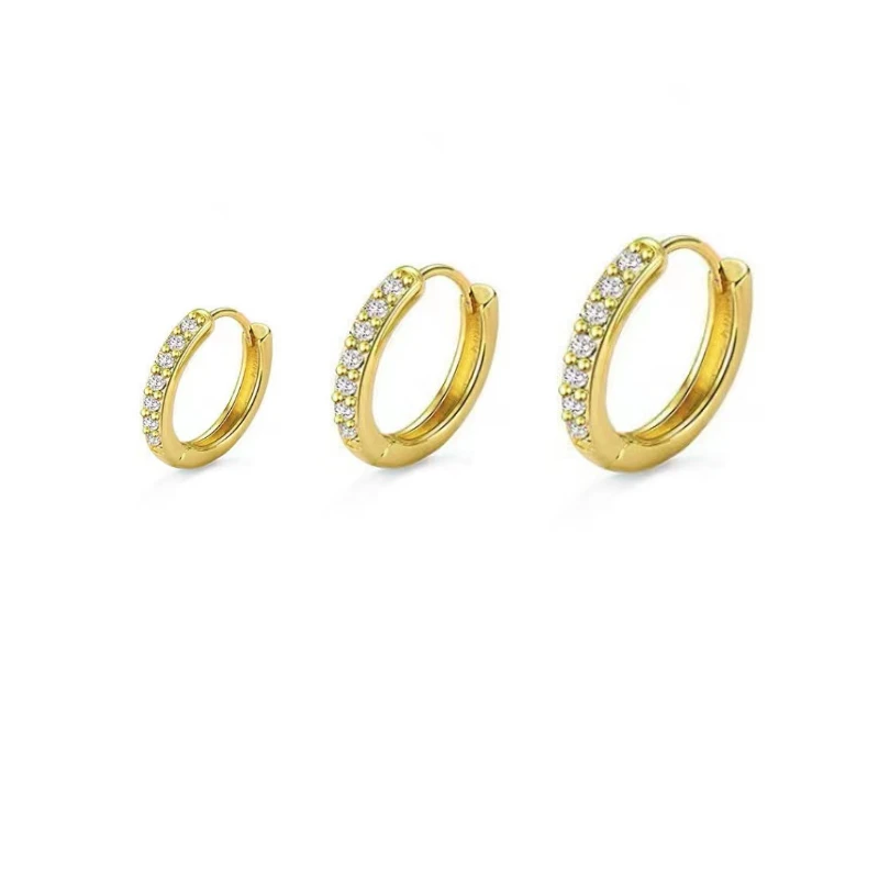 

12/14/16mm Fashion Minimalist Classic Hoop Earrings for Women Huggie Round Jewelry Piercing Pendientes Brincos
