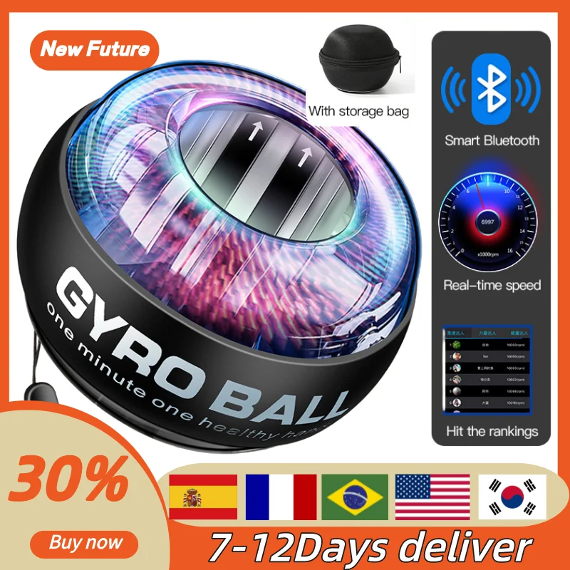 Wrist Ball Self-starting Gyroscope Powerball Gyro Power Hand Ball Muscle Relax Arm Wrist Force Trainer Fitness Sport Equipment