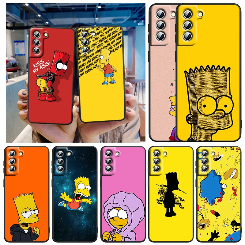 

Anime Simpsons For Samsung Galaxy S22 S21 S20 FE Ultra Pro Lite S10 5G S10E S9 S8 Plus Black Soft TPU Silicone Capa Phone Case